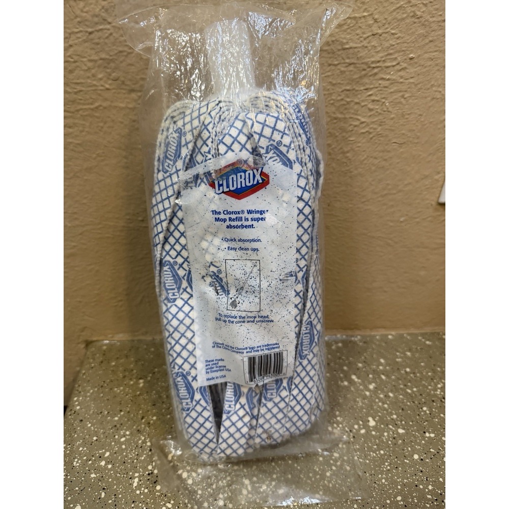 Clorox Wringer Mop Refill, Anti-microbial Protection 11.5x4x4 HTF NOS